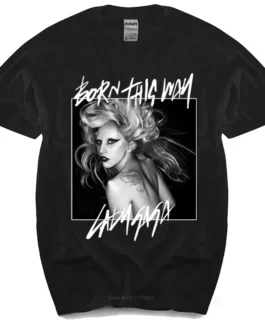 Summer mens black t-shirt Men Capas De Cd Lady Gaga T Shirts Harajuku Style Tshirt New Cotton tee-shirt male tees