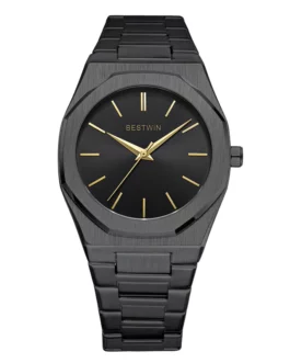 Original Top Brand All Black Stainless Steel Men’s Wristwatch Classic Business Waterproof Japan Movement Quartz Watch For Men