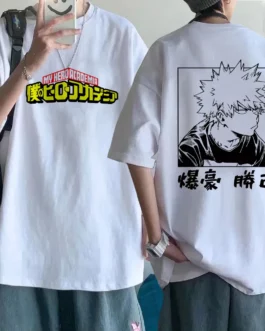 2023 My Hero Academia T Shirt Men Manga Anime Boku No Hero Academia T-shirt 90s Unisex Tshirt Hip Hop Tee Male