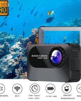 1080P HD WiFi Action Camera 2.0 Inch Screen 10M 170D Underwater Body Waterproof Camcorder Sport Camera Helmet Video Recording