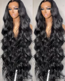 30 40 Inch Body Wave 13×6 HD Transparent Lace Front Human Hair Wigs Brazilian Remy Water Wave 13×4 Lace Frontal Wig For Women