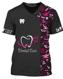 Dentist Nurse Cosplay Imitate Work Clothes Fun Hip Hop Personality Clothing Round Neck Short Sleeve Men’s And Women’s T-shirts