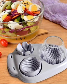 3-in-1 Multifunctional Flap Cutter Household Egg Cutter Stainless Steel Vegetable Cutter Kitchen Appliance Cutter
