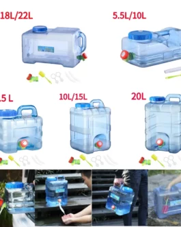 5.5l 10l Outdoor Water Bucket Portable Camping Water Bucket Food Grade Water Container with Tap Big Capacity for Picnic Travel
