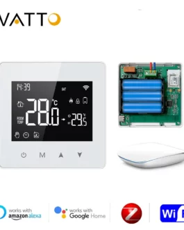 AVATTO Tuya WiFi Zigbee Thermostat Smart Home Battery powered Temperature Controller For Gas Boiler works with Alexa Google home