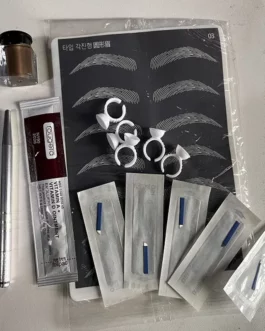 1 Set Practice Microblading Permanent 3D Makeup Eyebrow Tattoo Needle Pen Pigment Kit Tattoo Pigment Rings Body Makeup Tools