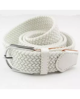 105cm Men And Women Canvas Woven Waistband Non Perforated Elastic Hand Belt Needle Buckle Casual Korean Trouser Width 3.5CM