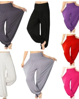 Casual Baggy Pants Modal Women Harem Pants Comfy Yoga Pants Loose Belly Dance Dance Wide Leg Trousers Gypsy Hippie Aladdin Pants