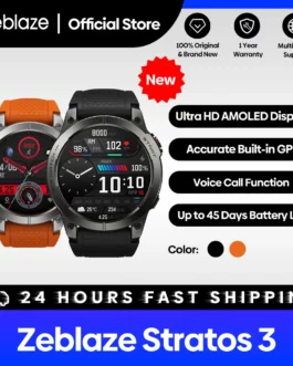 [Flagship 2023] Zeblaze Stratos 3 Premium GPS Smart Watch Ultra HD AMOLED Display Built-in GPS Hi-Fi Bluetooth Phone Calls