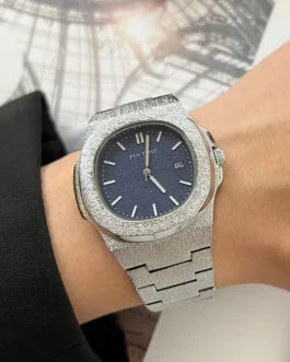 PINTIME Frosted Body Quartz Watch Men Luxury Hip Hop Black Gold Sliver Watches Men’s Wrist Watch Clock Male zegarek meski montre