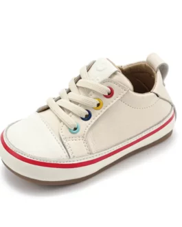 2023 New Autumn Baby Shoes Leather Toddler Boys Barefoot Shoes Soft Sole Girls Outdoor Tennis Fashion Little Kids Sneakers