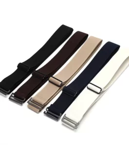 Elastic Invisible Belt Adjustable Size Flat Buckle Waist Belt Women No Show Stretch Jeans Pant Belt Slim Elastic Band