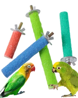 1Pc Parrot Perching Station Platform Pet Bird Molar Stick Grinding Bird Claw Cage Toy Pet Bird Supplies