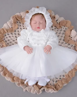 0-24M Ivor7 Birthday Baby Girls Dress Full Sleeve Baby Girl Baptism Costume Autmun Baby Girl Clothes 6 8 12 18 24 Months 184044