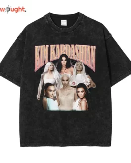 Kim Kardashian T Shirt Vintage Washed Tops Tees Oversized T-shirt Harajuku Short Sleeve Hip Hop Old School Style Sweatshirts Men