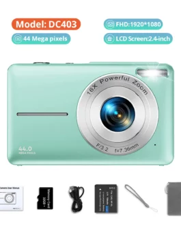 2.4 inches HD 1080P Digital Children Camera Rechargeable Cameras with 16x Zoom Compact Camera 44MP Cameras for Boy Girls Gift