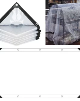 0.12mm Transparent PE Film Tarpaulin Garden Balcony Waterproof Patio Canopy Awnings Winter Plants Cover Greenhouse Film Tarp
