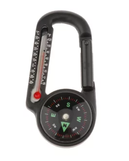 2in1 Mini Portable Compass and Thermometer Carabiner for Hiking Backpacking Camping Accessory Emergency Survival Navigation Tool