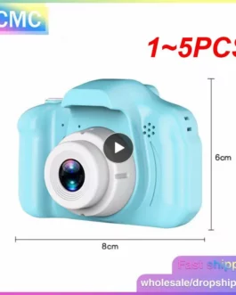 1~5PCS Mini Cartoon Kids Photo Camera 2 Inch Screen Children Digital Camera Video Recorder Camcorder Toys For Child Birthday