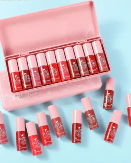 10PCS Mini Color Liquid Lip Gloss Waterproof Non-Stick 24 Hour Lasting Velvet Matte Lipstick Lip Gloss Lip Care Makeup Supplies