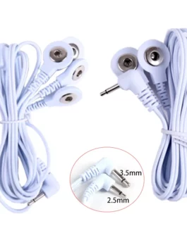 2 Way+4-Way Machine Massager Button Cable Electrode  Electrode PadsStandard Connection Massage  for  TENS Unit Lead Wires Cables