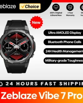 [2023 World Premiere]Zeblaze Vibe 7 Pro Smart Watch 1.43” AMOLED Display Hi-Fi Bluetooth Phone Calls Military-grade Toughness