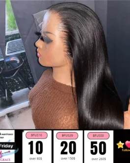 30 Inch Lace Front Wig Brazilian Bone Straight Human Hair Wig HD Transparent 13X4 Lace Frontal Wig 4X4 Closue Wigs For Women
