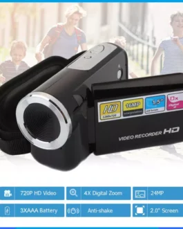 2 Inch Digital Camera Camcorde Portable Video Recorder 4X Digital Zoom Display 16 Million Home Outdoor Video Recorder New