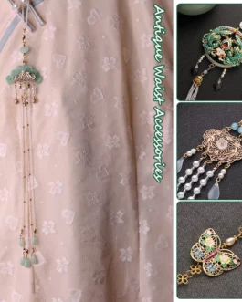 Ancient Style Waist Jade Ornament Waist Pendant Chinese Hanfu Hanging Rope Tassel Waist Chain Palace Sash Buckle Rope