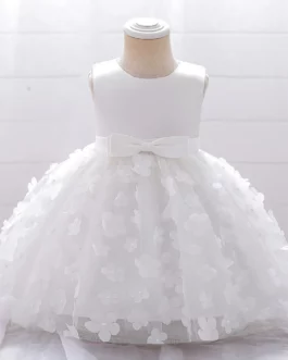 2023 Baby Princess Dress For Girls Summer Clothes Infant 1 Year Birthday Baptism Party Dresses Flower Girl Wedding Costume 0-5Y