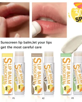 1 Piece Sunscreen Lip Balm SPF 30 UVA Protection Lips Coconut Moisturizer Care Lipstick Banana Watermelon Sun Colorless Fla E0M5