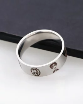 1pcs Corpse Bride Stainless Steel Ring Titanium Steel Men Woman Cute Ring Temperament Couple Fashion Jewelry KKZ706