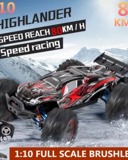 1:10 Professional Brushless 4WD RC Racing Drift Car 80KM/H All-terrain Off-road 2.3KG Steering Gear Alloy Frame RC Buggy Model